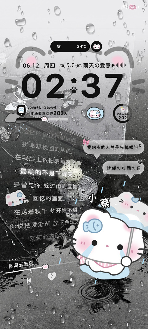 雨季歌词 小猫不哭 preview