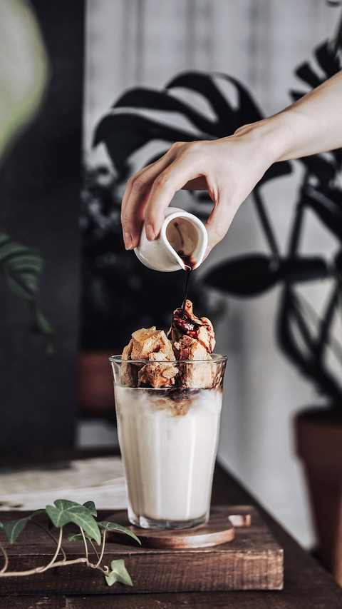 Fancy coffee latte preview