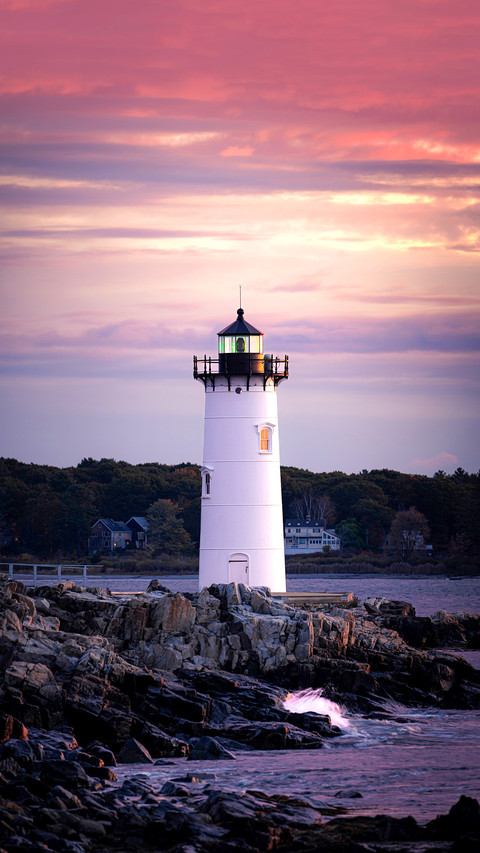 The Portsmouth Harbor Lighthouse at sunrise preview