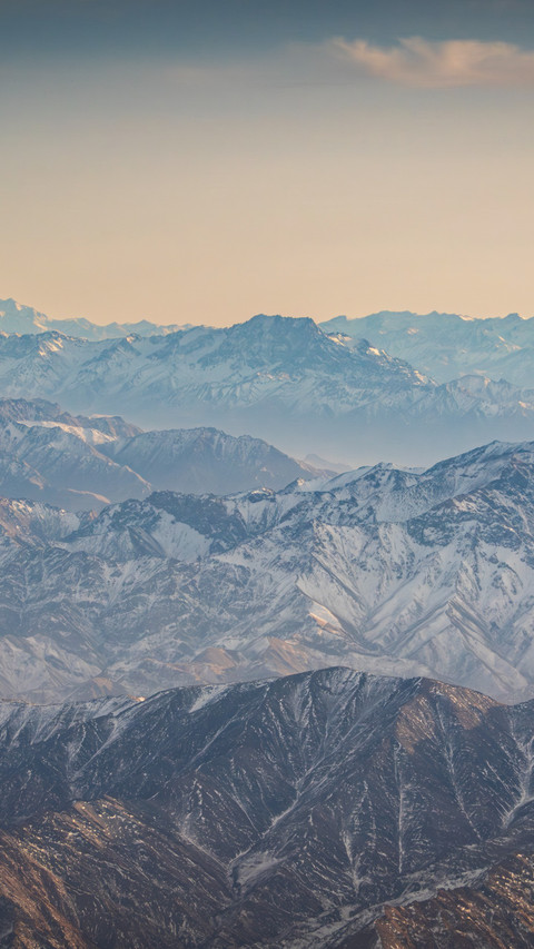 The setting sun on the summit of qilian mountain is preview