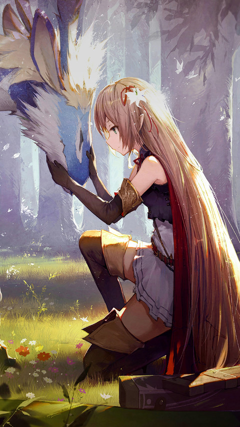 The Long-haired Girl is Stroking The Head of The Monster preview