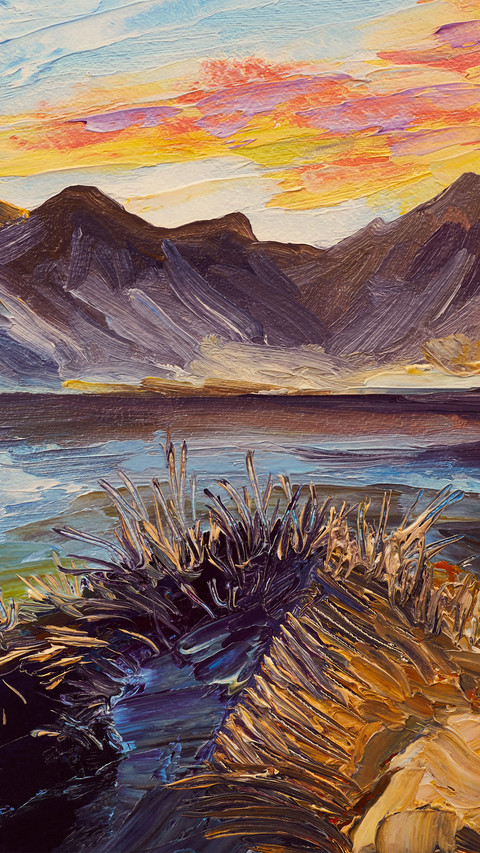 Landscape oil painting preview