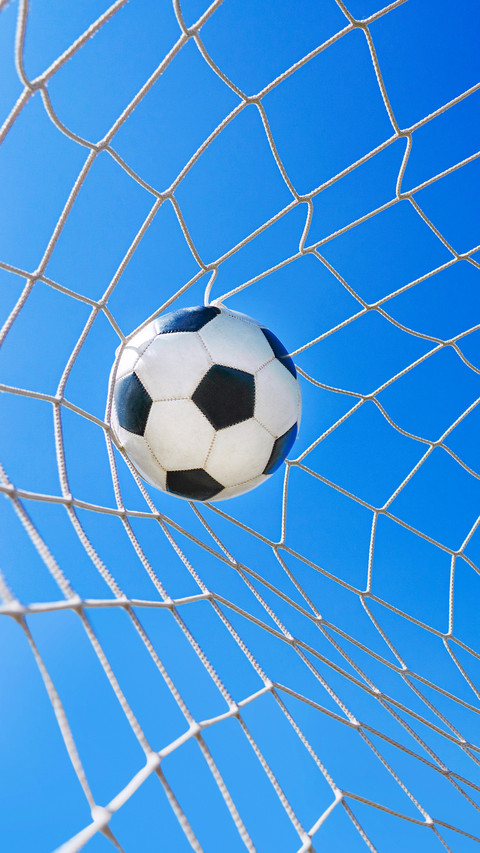 Soccer ball in soccer goal preview