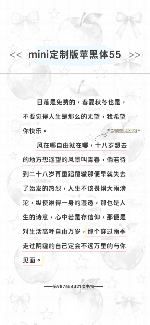 mini定制版苹黑体55 preview