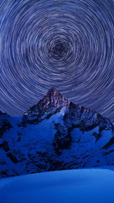 Overlooking the snow-capped mountains preview