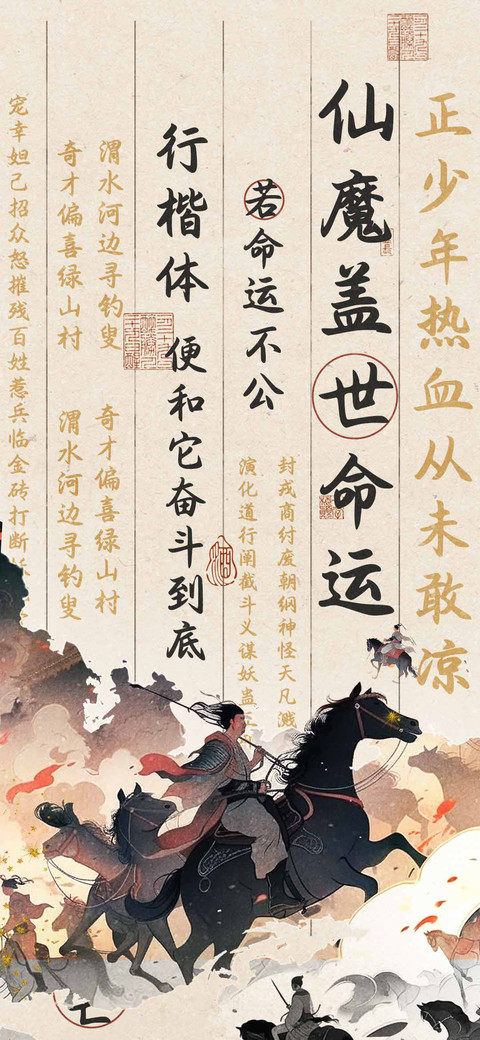 仙魔盖世命运行楷体 preview