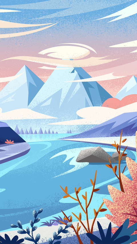 Neat landscape illustrations preview