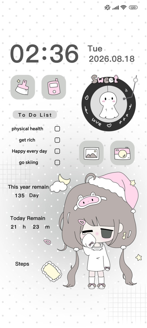 Sleepy Cute Girl preview