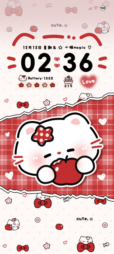 蝴蝶结 呆呆小猫头 preview