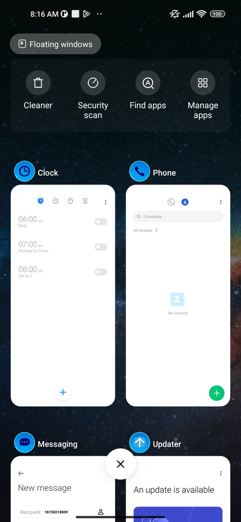 Space Cluster miui theme