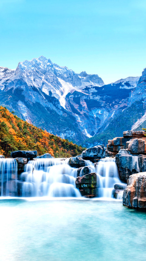 Blue Moon Valley Waterfall in Lijiang, Yunnan, China preview