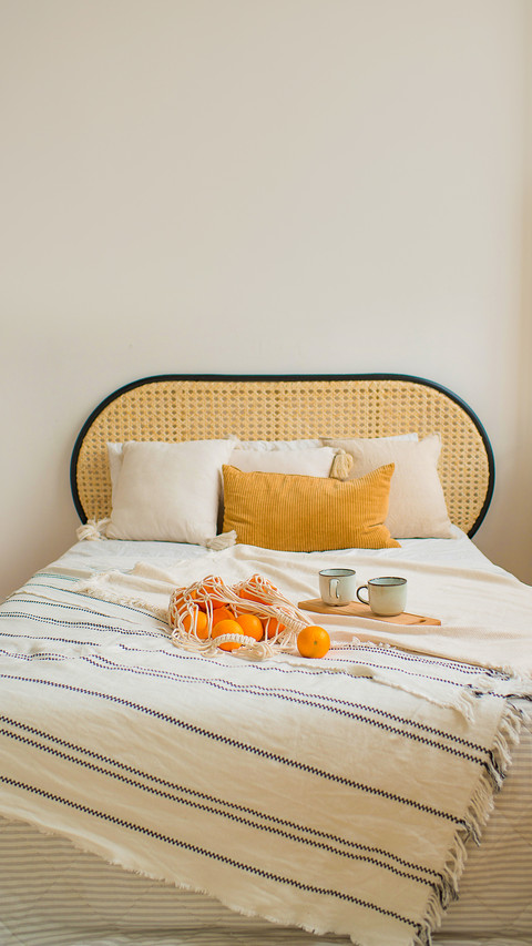 Macrame string bag with oranges preview