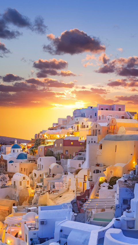 Sunset in santorini preview