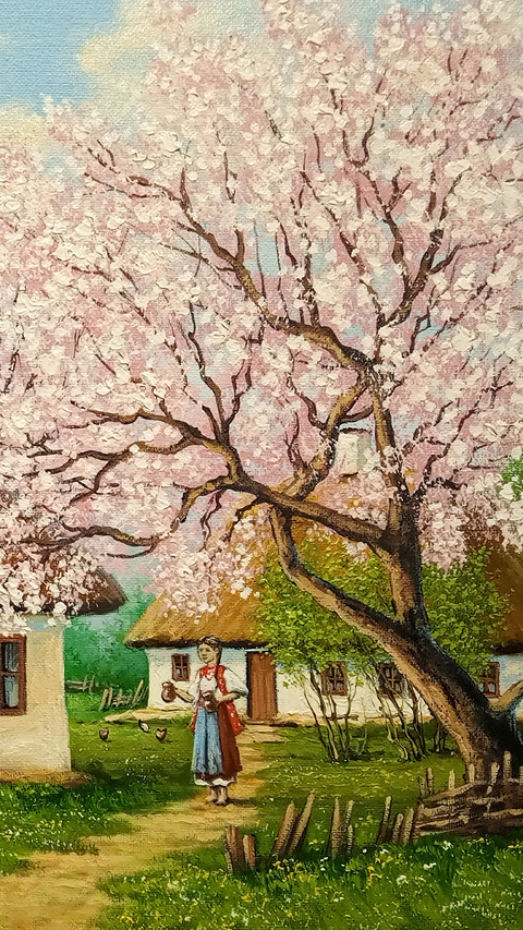 Countryside oil painting preview