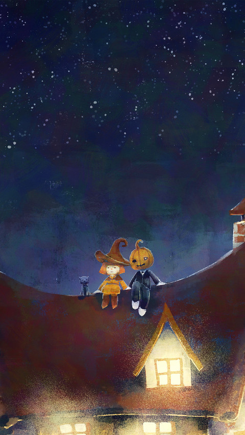 Pumpkin head boy and girl preview