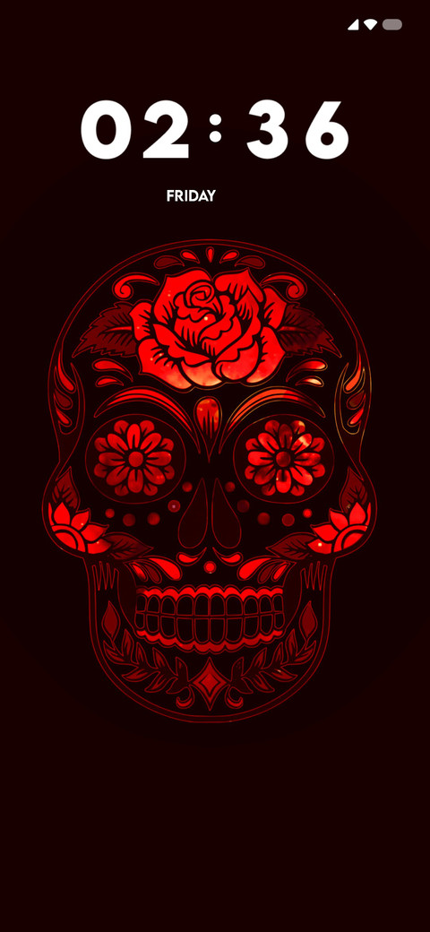 Neon Rose Skull preview