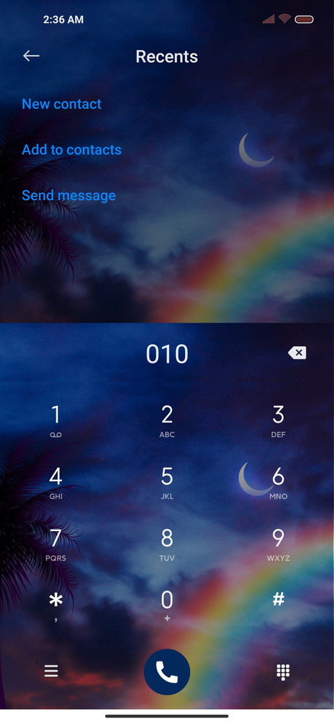 Neon beach night miui theme