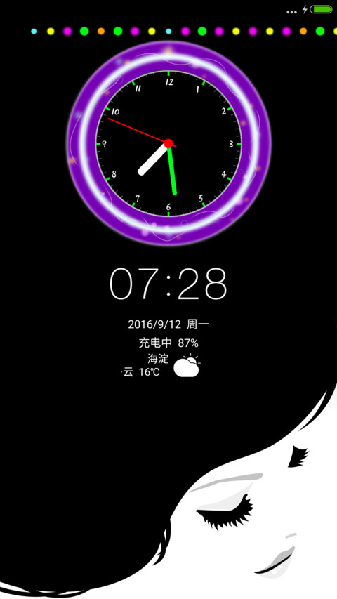 酷黑标准版版+模拟时钟+锁屏动画+充电动画 preview