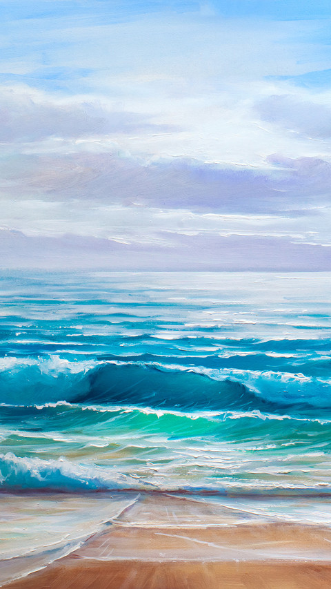 Wave Art Oil Painting preview