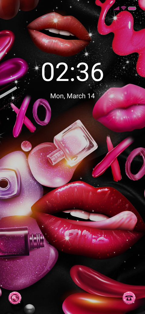 Luxury neon lips preview