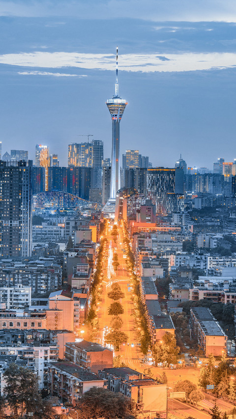 City And TV Tower in The Evening preview
