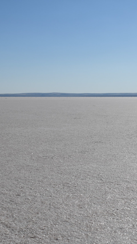 The pink reflection of the salt lake in turkey preview
