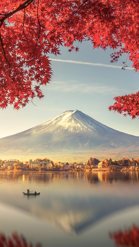 Colorful Autumn Season and Mountain Fuji with Red Leaves preview