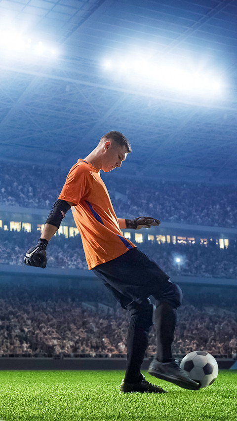 Concept of soccer ball, sport games, football match preview