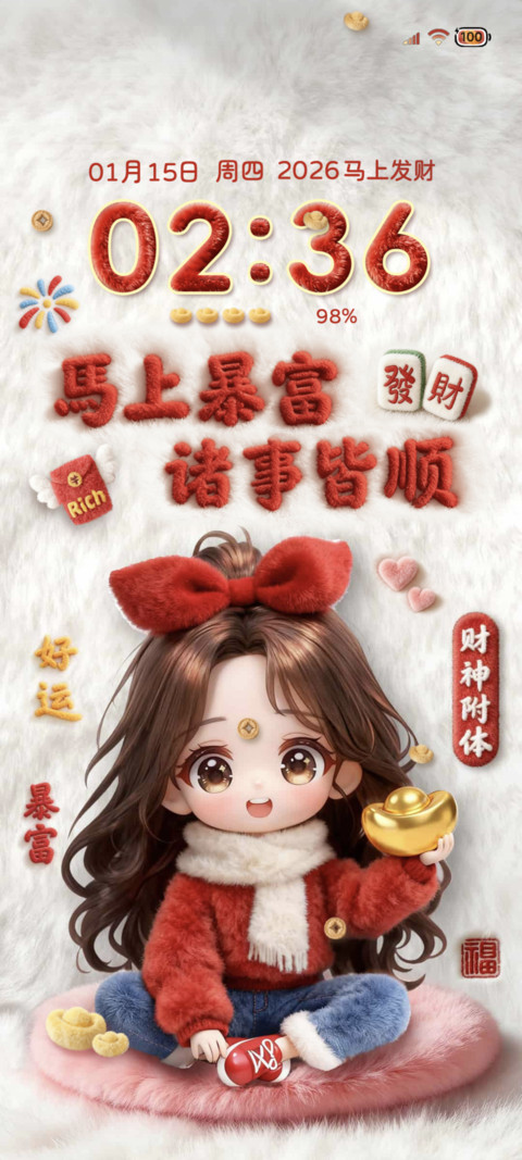 女孩新年发财被爱 preview