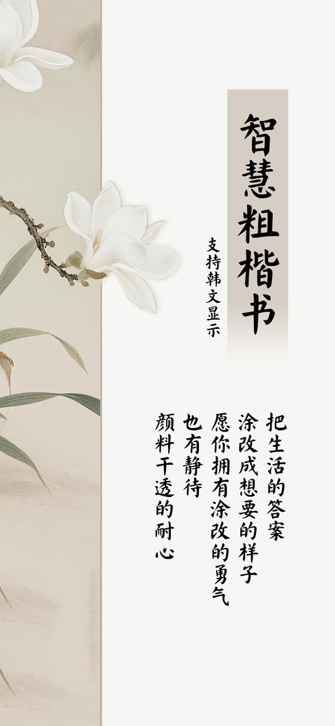 智慧粗楷书 preview