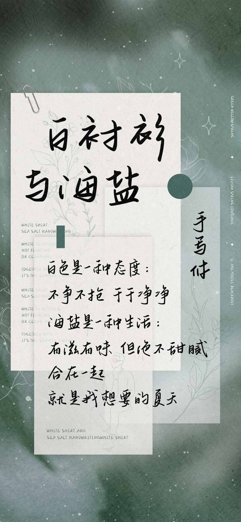 白衬衫与海盐手写体 preview