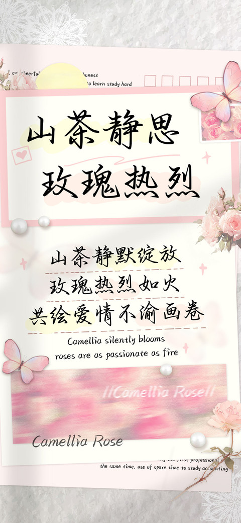 山茶静思玫瑰热烈 preview