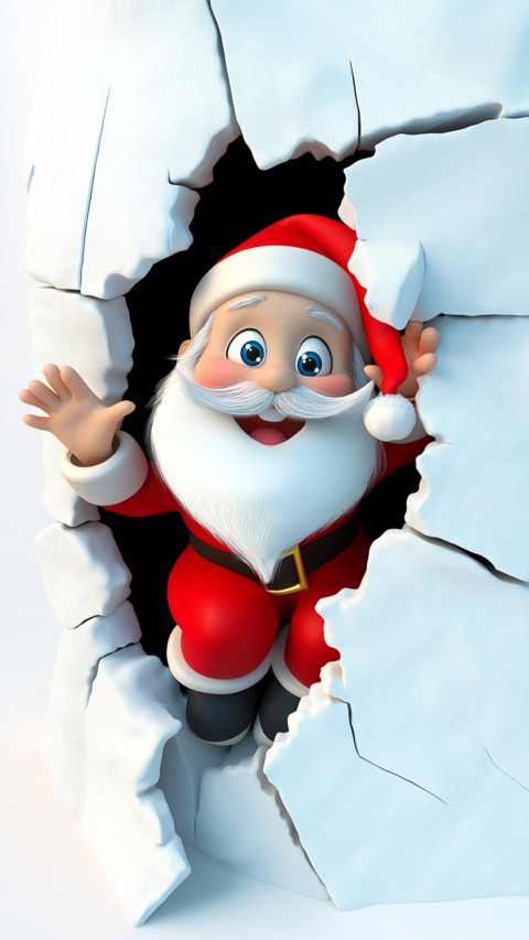 Peeking santa preview
