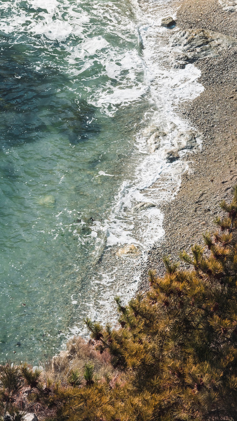 The emerald waves of the morning beach preview