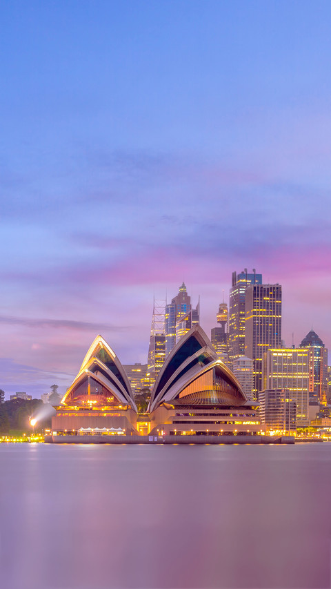 Downtown Sydney Skyline In Australia At Twilight preview