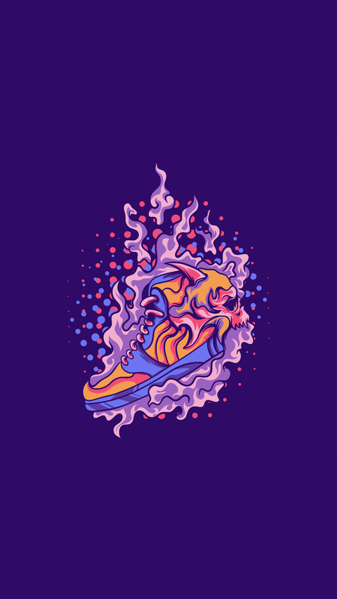 Illustration of cool sneakers preview