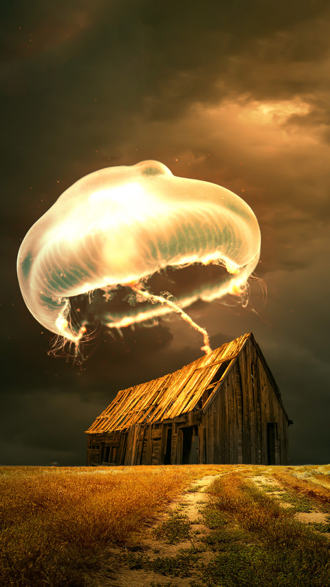 Glowing Golden Jelly Fish preview