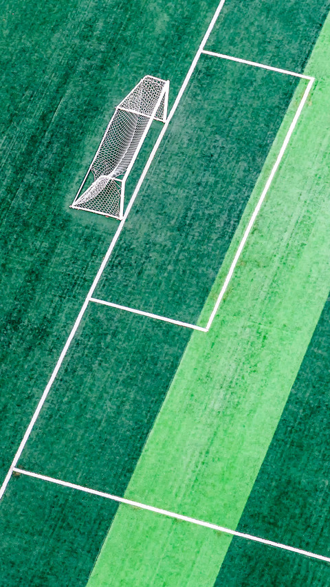 Aerial photography of green football field preview
