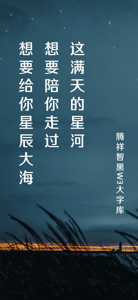 腾祥智黑W3大字库 preview
