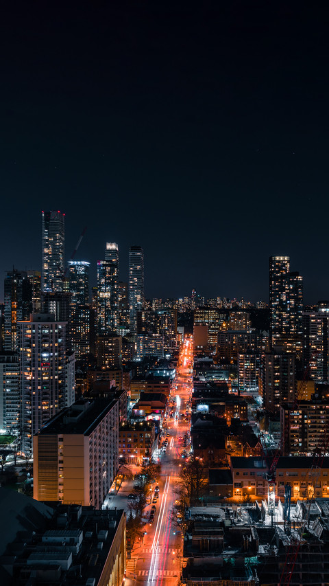 Entire futuristic city skyline preview