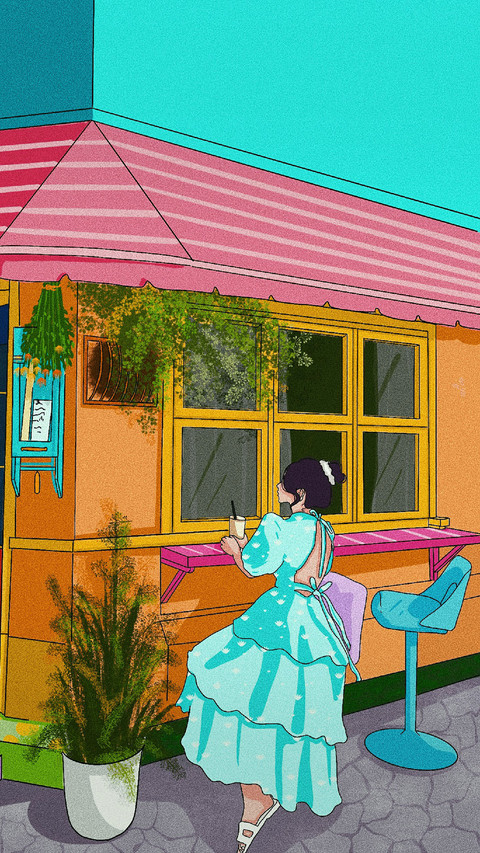 A Lady is Enjoying Afternoon Tea preview