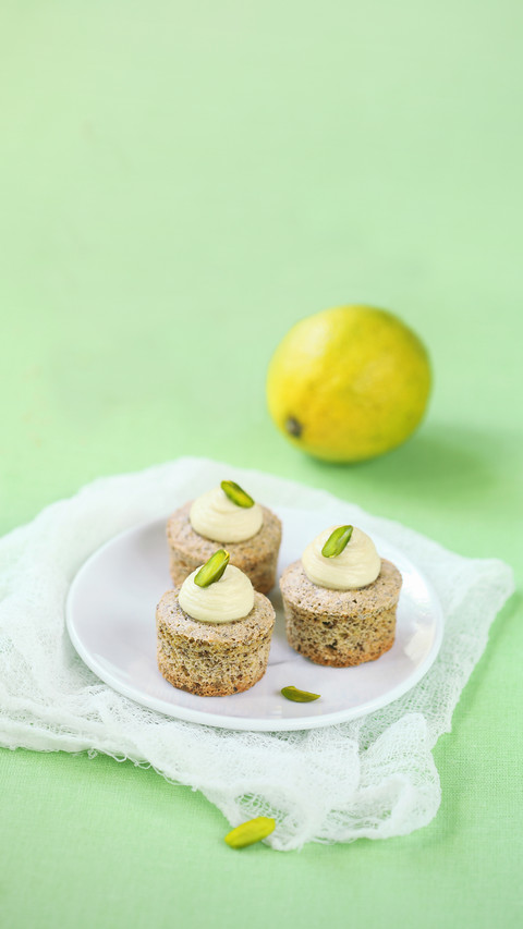 Pistachio lime mini cupcakes preview