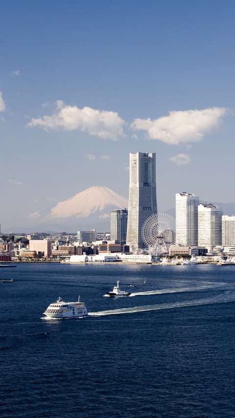 Mt fuji and minato mirai yokohama kanagawa prefecture preview
