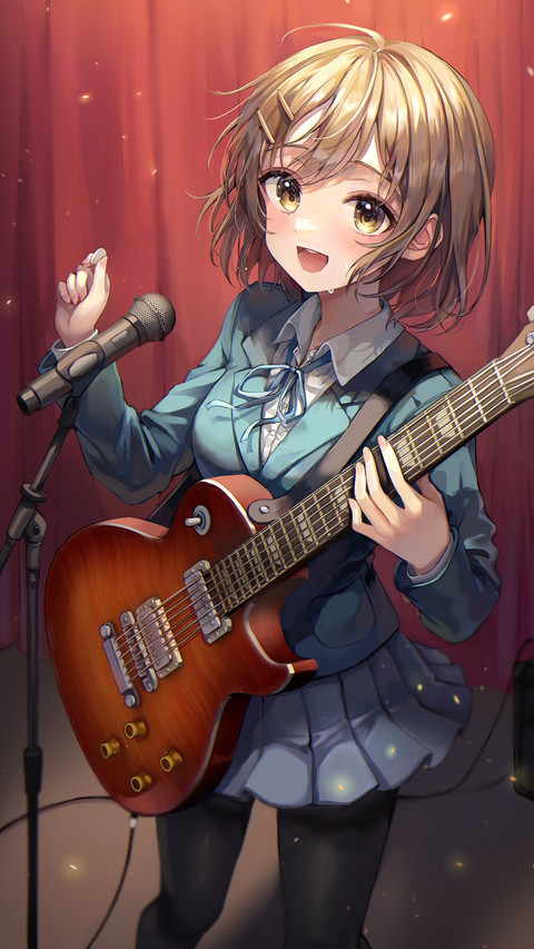A Beautiful Girl Playing the Guitar preview