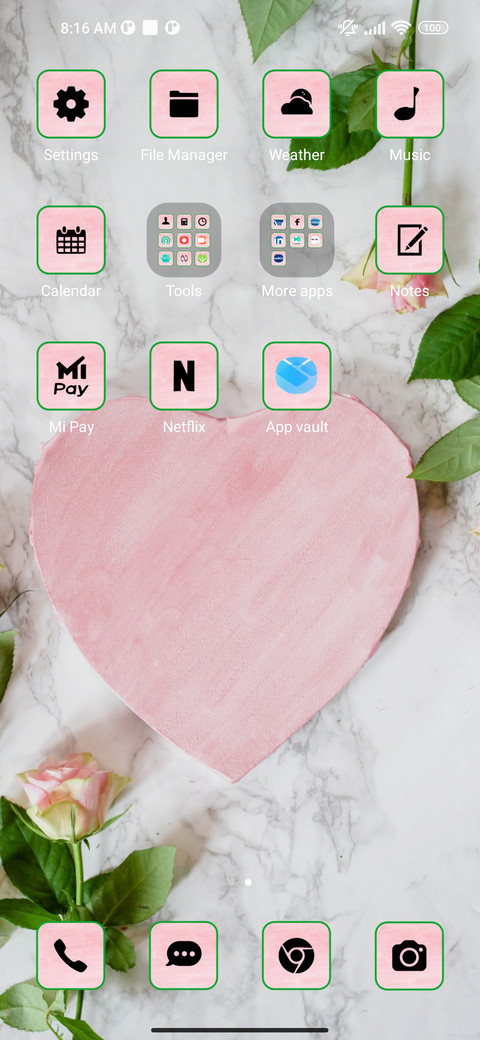 Valentines smooth miui theme