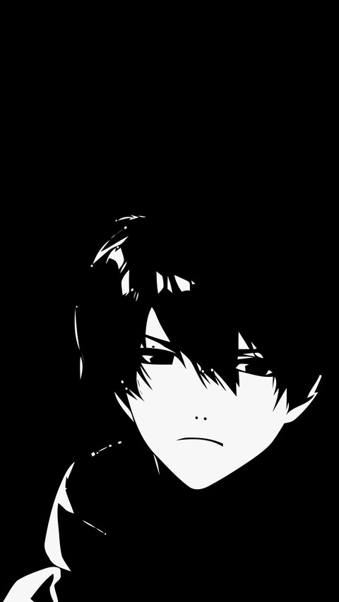 Anime teenager silhouette preview