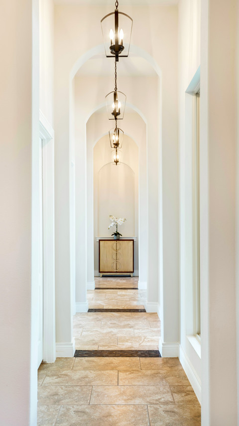 A home hallway with luxury lights preview