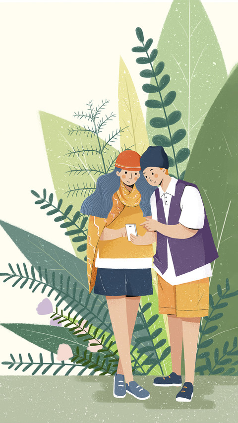 Young Couple with Phone preview