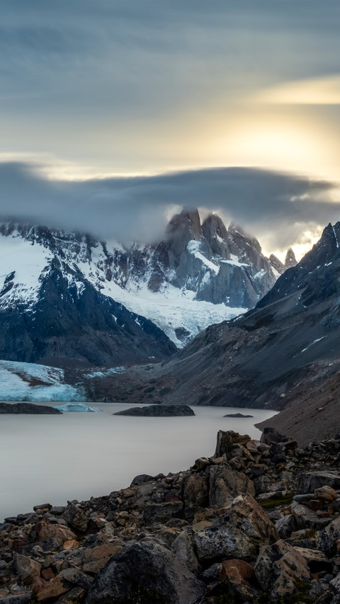 Sunset over lake torre preview