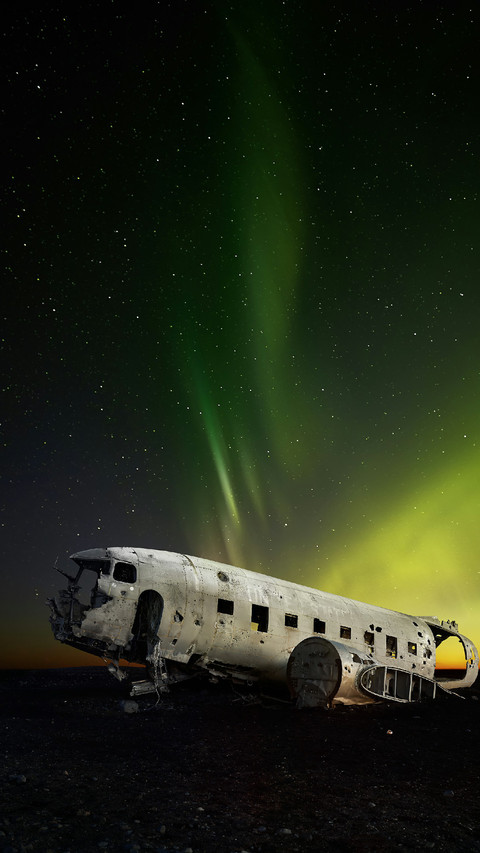 Aircraft Wreckage Under The Stars preview